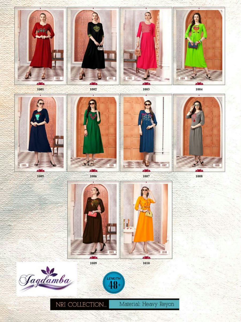 Oreoo By Jagdamba 1001 To 1010 Series Designer Beautiful Stylish Fancy Colorful Casual Wear & Ethnic Wear & Ready To Wear Rayon Printed Kurtis At Wholesale Price
