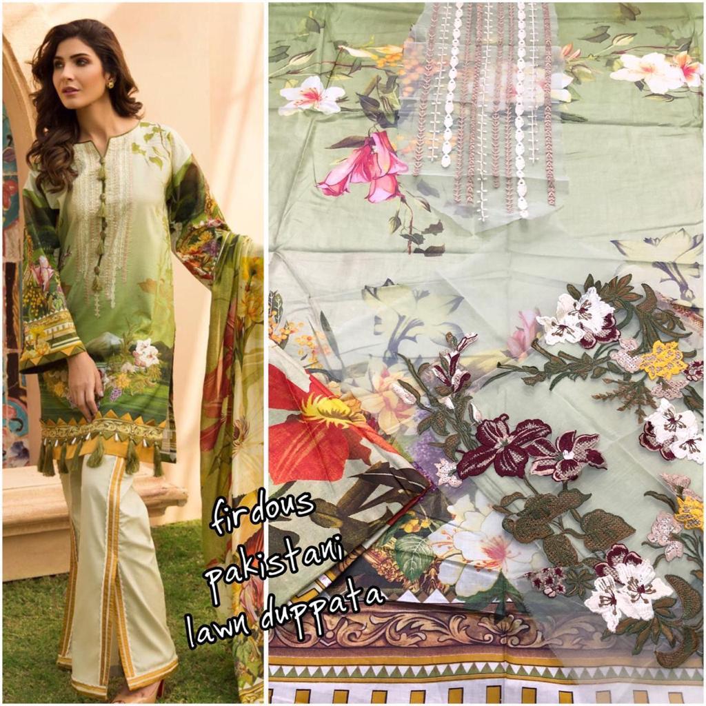 Original Pakistani Firdous Lawn Vol-2 By Fashid Wholesale 1001 To 1008 Series Designer Pakistani Suits Beautiful Stylish Fancy Colorful Party Wear & Occasional Wear Heavy Cotton With Embroidery Dresses At Wholesale Price