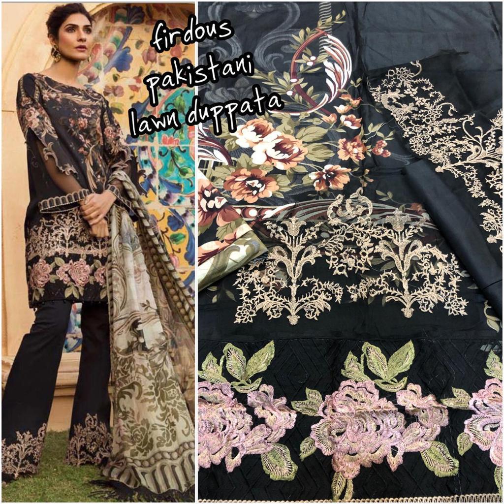 Original Pakistani Firdous Lawn Vol-2 By Fashid Wholesale 1001 To 1008 Series Designer Pakistani Suits Beautiful Stylish Fancy Colorful Party Wear & Occasional Wear Heavy Cotton With Embroidery Dresses At Wholesale Price