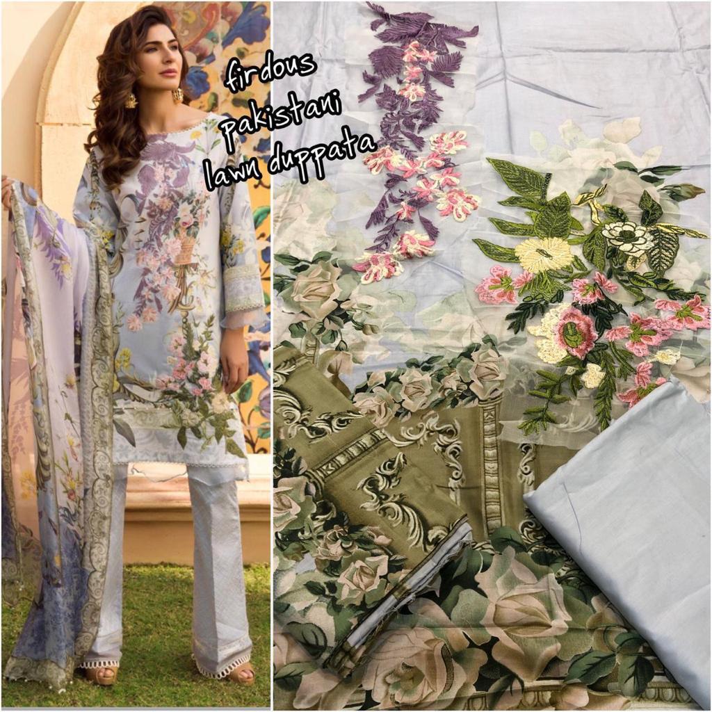 Original Pakistani Firdous Lawn Vol-2 By Fashid Wholesale 1001 To 1008 Series Designer Pakistani Suits Beautiful Stylish Fancy Colorful Party Wear & Occasional Wear Heavy Cotton With Embroidery Dresses At Wholesale Price