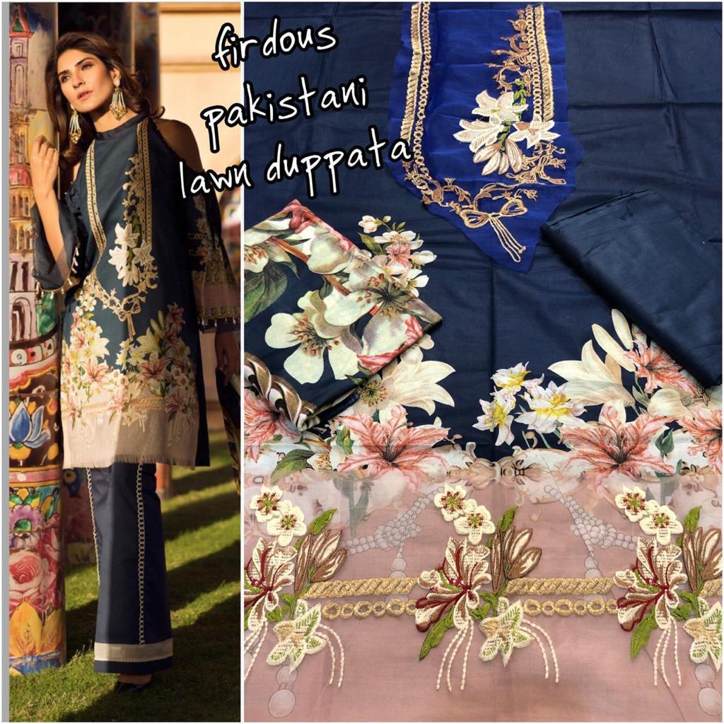 Original Pakistani Firdous Lawn Vol-2 By Fashid Wholesale 1001 To 1008 Series Designer Pakistani Suits Beautiful Stylish Fancy Colorful Party Wear & Occasional Wear Heavy Cotton With Embroidery Dresses At Wholesale Price