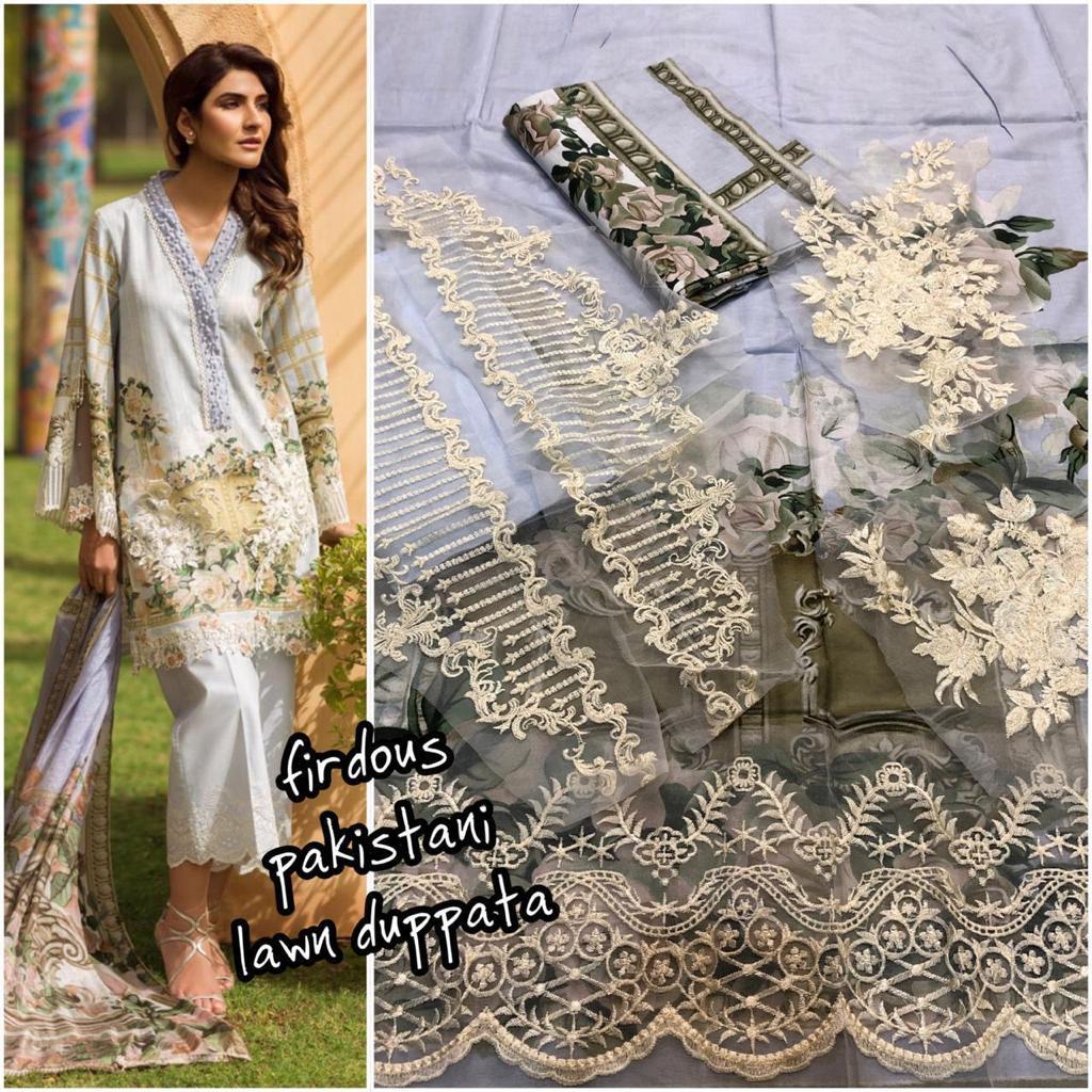 Original Pakistani Firdous Lawn Vol-2 By Fashid Wholesale 1001 To 1008 Series Designer Pakistani Suits Beautiful Stylish Fancy Colorful Party Wear & Occasional Wear Heavy Cotton With Embroidery Dresses At Wholesale Price