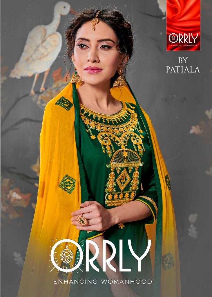Orrly By Patiala By Orrly 4000 To 4004 Series Designer Patiyala Suits Collection Beautiful Stylish Fancy Colorful Party Wear & Ethnic Wear Jam Silk Cotton With Embroidery Work Dresses At Wholesale Price