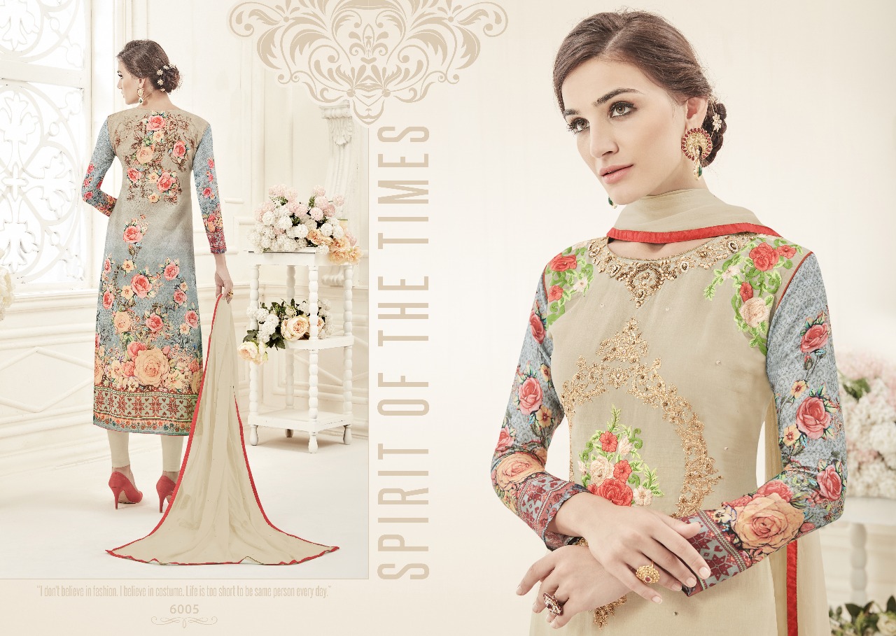 Ortizza Vol-5 By Kalapriya 6003 To 6008 Series Designer Beautiful Stylish Fancy Colorful Party Wear & Ethnic Wear Pure Lawn Embroidered Dresses At Wholesale Price