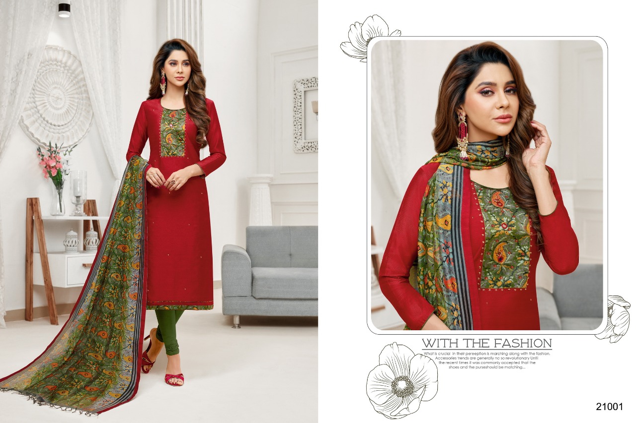 Oxford Vol-3 By Kapil Tex 21001 To 21012 Series Indian Traditional Wear Collection Beautiful Stylish Fancy Colorful Party Wear & Occasional Wear Sout Silk Handwork Dresses At Wholesale Price