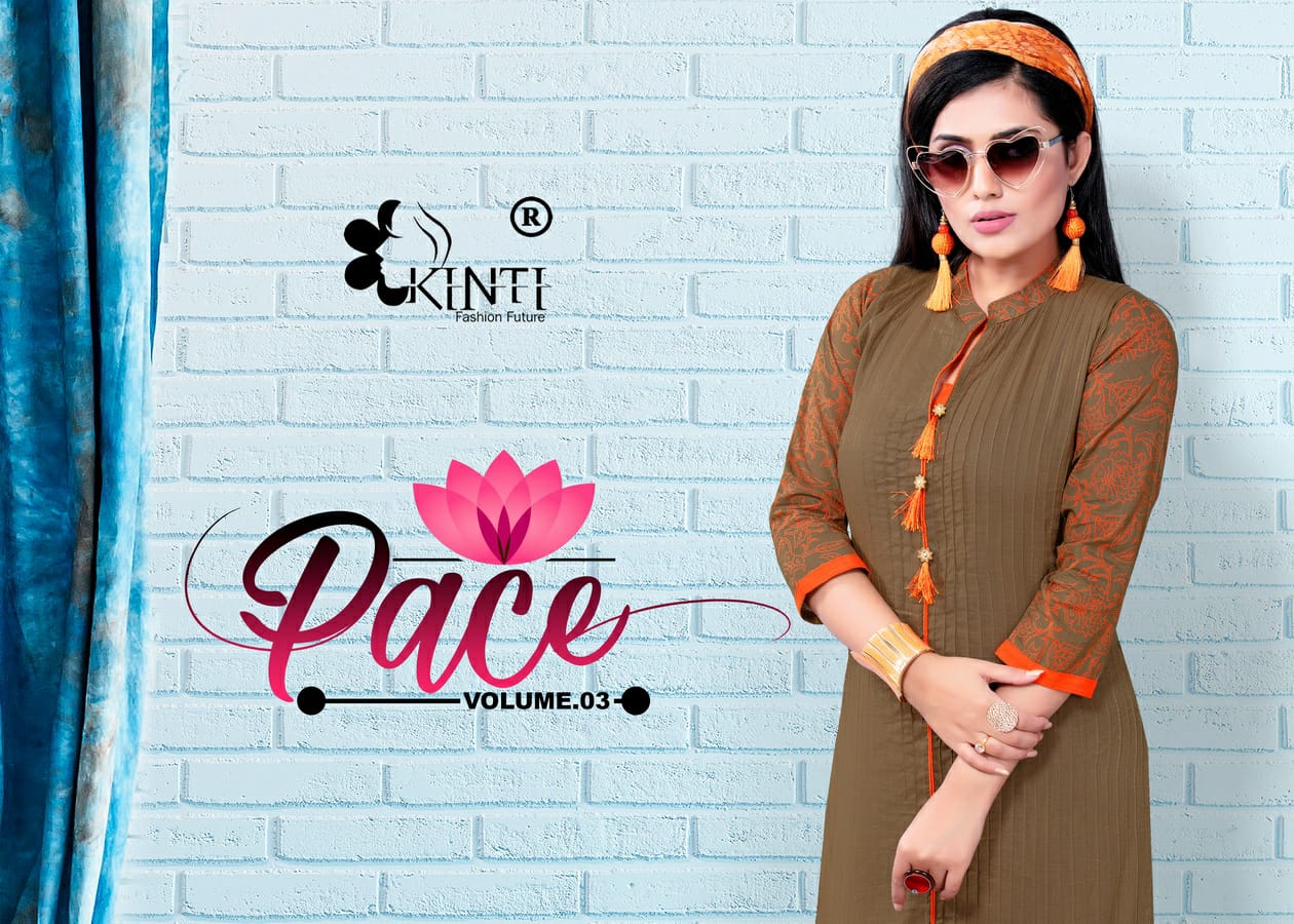 Pace-3 By Kinti 301 To 312 Series Stylish Fancy Beautiful Colorful Casual Wear & Ethnic Wear Heavy Cotton Slub Printed Kurtis At Wholesale Price