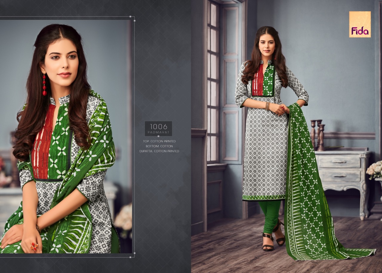 Padmavay By Fida 1001 To 1008 Series Beautiful Stylish Fancy Colorful Casual Wear & Ethnic Wear Cotton Printed With Pintex Dresses At Wholesale Price