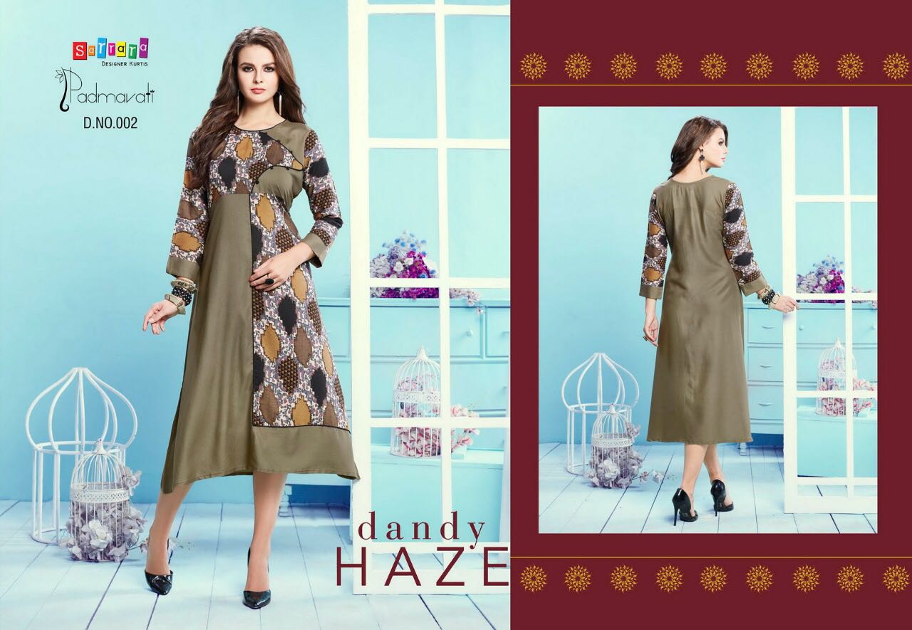 Padmavati By Sarrara 001 To 010 Series Designer Beautiful Stylish Fancy Colorful Casual Wear Ethnic Wear Summer Collection Heavy Rayon Printed Kurtis At Wholesale Price