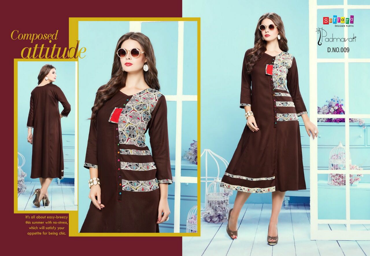 Padmavati By Sarrara 001 To 010 Series Designer Beautiful Stylish Fancy Colorful Casual Wear Ethnic Wear Summer Collection Heavy Rayon Printed Kurtis At Wholesale Price