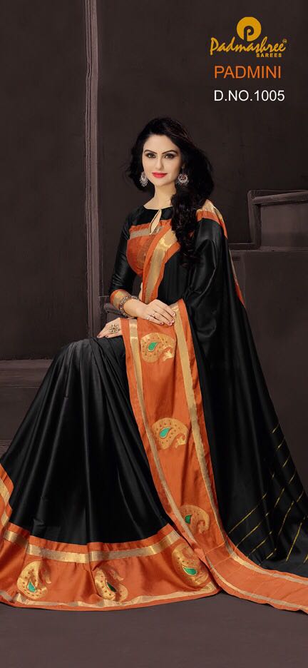 Padmini By Padmashreee Sarees 1001 To 1010 Series Designer Wedding Collection Beautiful Traditional Wear Colorful Stylish Fancy Party Wear & Occasional Wear Silk Cotton Sarees At Wholesale Price