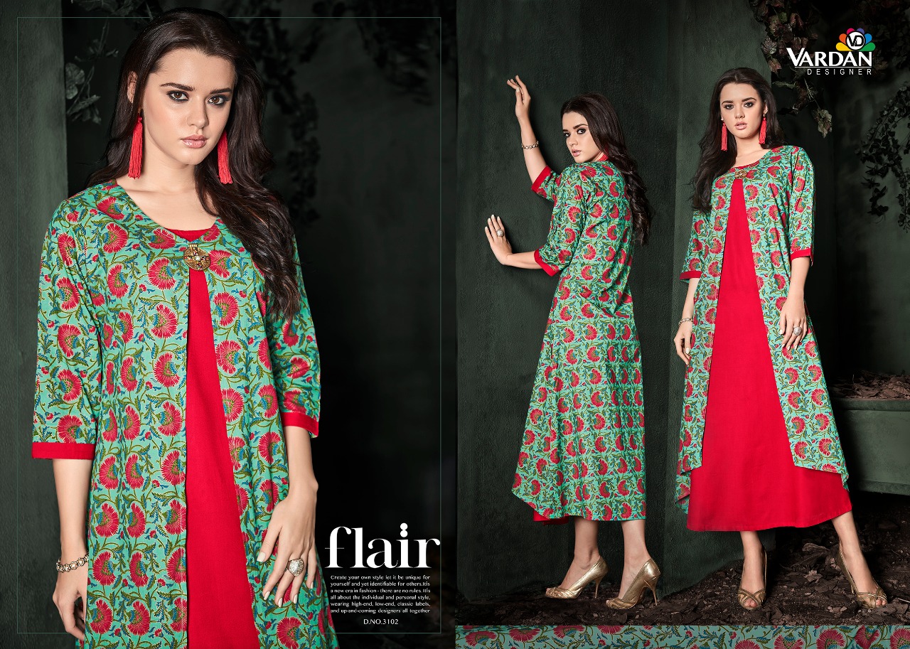 Pakiza Vol-1 By Vardan Designer 3101 To 3108 Series Designer Beautiful Stylish Fancy Colorful Casual Wear & Ethnic Wear Collection Rayon Printed Kurtis At Wholesale Price