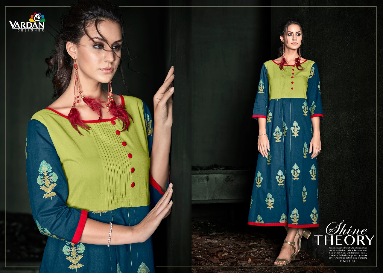 Pakiza Vol-1 By Vardan Designer 3101 To 3108 Series Designer Beautiful Stylish Fancy Colorful Casual Wear & Ethnic Wear Collection Rayon Printed Kurtis At Wholesale Price