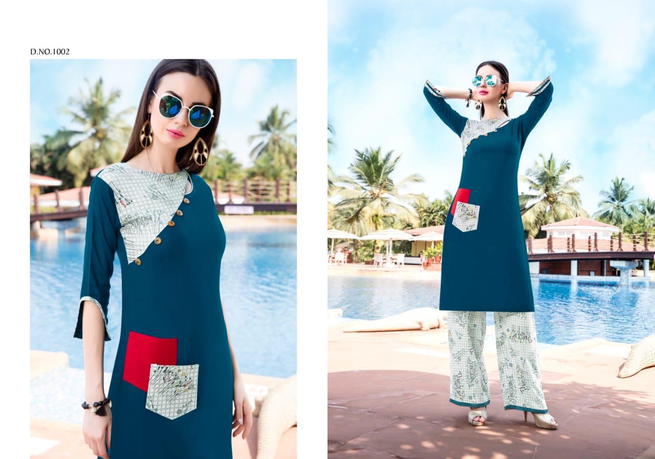 Palak By Sweta 1001 To 1008 Series Beautiful Stylish Fancy Colorful Casual Wear & Ethnic Wear Rayon Printed Kurtis At Wholesale Price