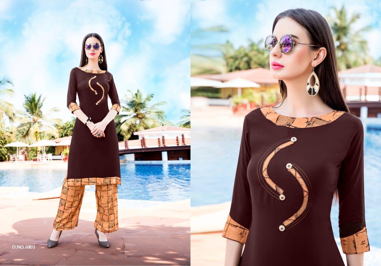 Palak By Sweta 1001 To 1008 Series Beautiful Stylish Fancy Colorful Casual Wear & Ethnic Wear Rayon Printed Kurtis At Wholesale Price