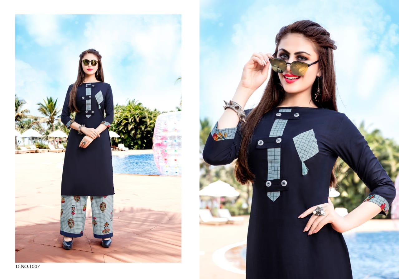 Palak By Sweta 1001 To 1008 Series Beautiful Stylish Fancy Colorful Casual Wear & Ethnic Wear Rayon Printed Kurtis At Wholesale Price