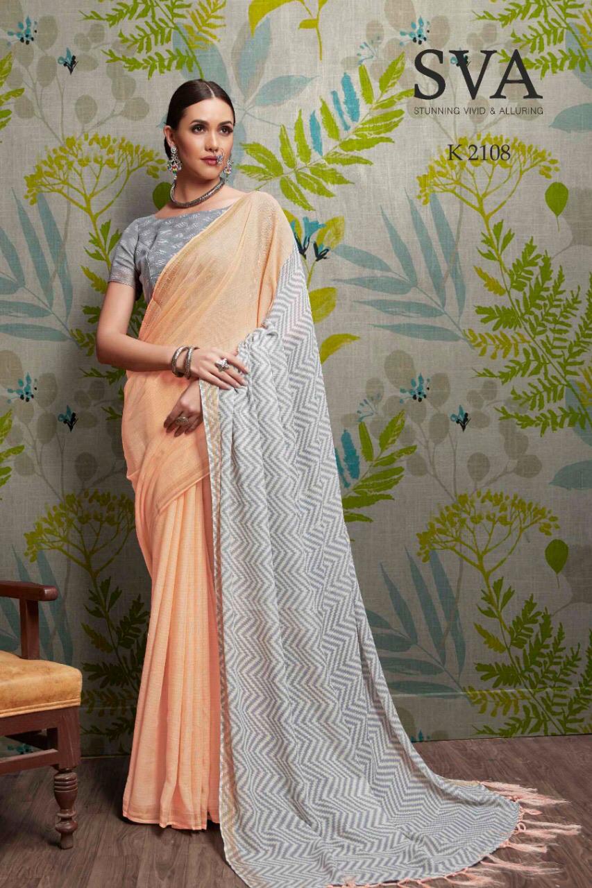 Palkhi By Sva 2101 To 2112 Series Indian Traditional Wear Collection Beautiful Stylish Fancy Colorful Party Wear & Occasional Wear Pure Linen Sarees At Wholesale Price