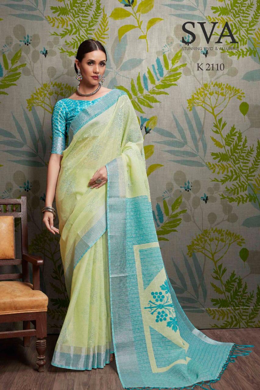 Palkhi By Sva 2101 To 2112 Series Indian Traditional Wear Collection Beautiful Stylish Fancy Colorful Party Wear & Occasional Wear Pure Linen Sarees At Wholesale Price