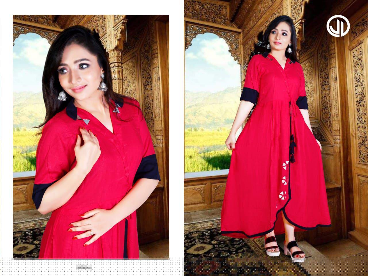 Palm Vol-1 By Jelly Blue 2001 To 2005 Series Beautiful Colorful Stylish Fancy Casual Wear & Ethnic Wear & Ready To Wear Rayon Embroidered Kurtis At Wholesale Price