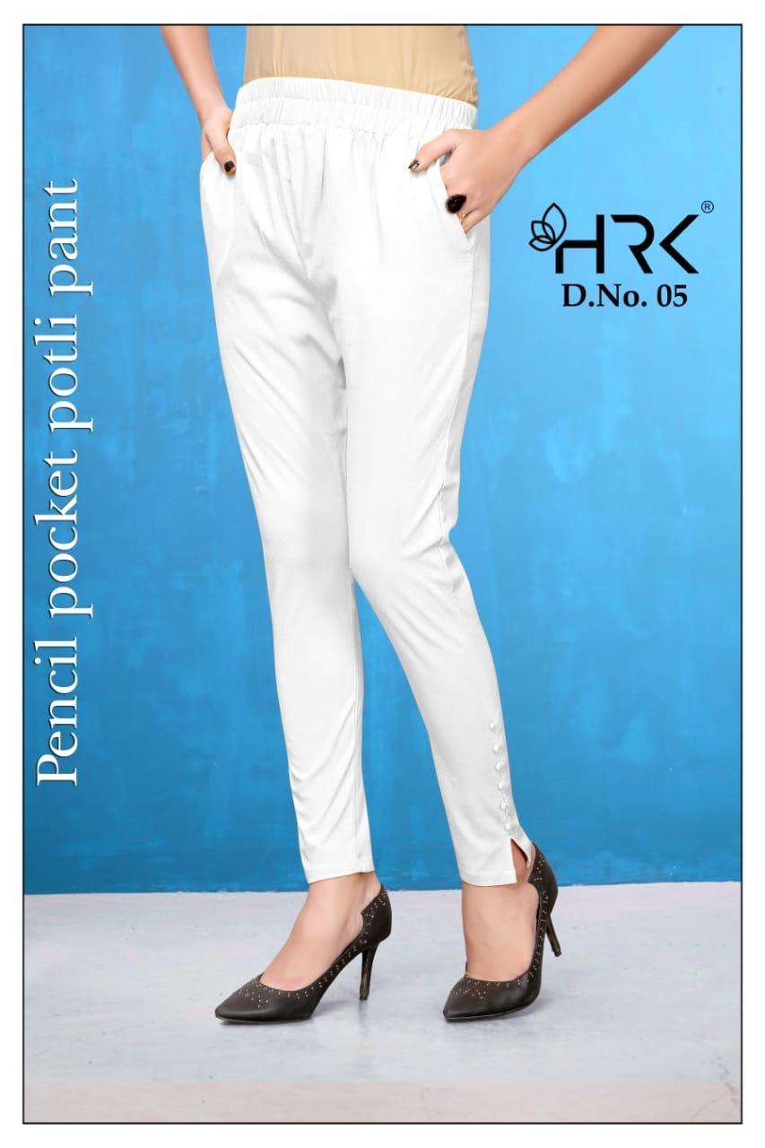Pencil Pocket Pant By Hrk 01 To 08 Series Beautiful Colorful Stylish Fancy Casual Wear & Ethnic Wear & Ready To Wear Viscose Rayon Pants At Wholesale Price
