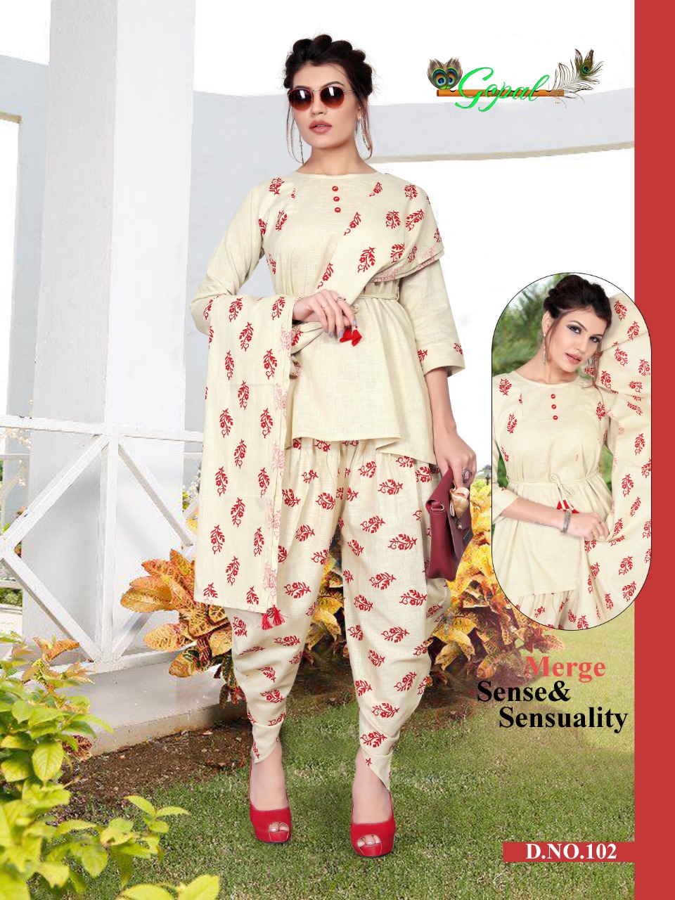 Panna Vol-1 By Gopal 101 To 110 Series Beautiful Colorful Stylish Fancy Casual Wear & Ethnic Wear & Ready To Wear Cotton Slub Mix Printed Kurtis At Wholesale Price