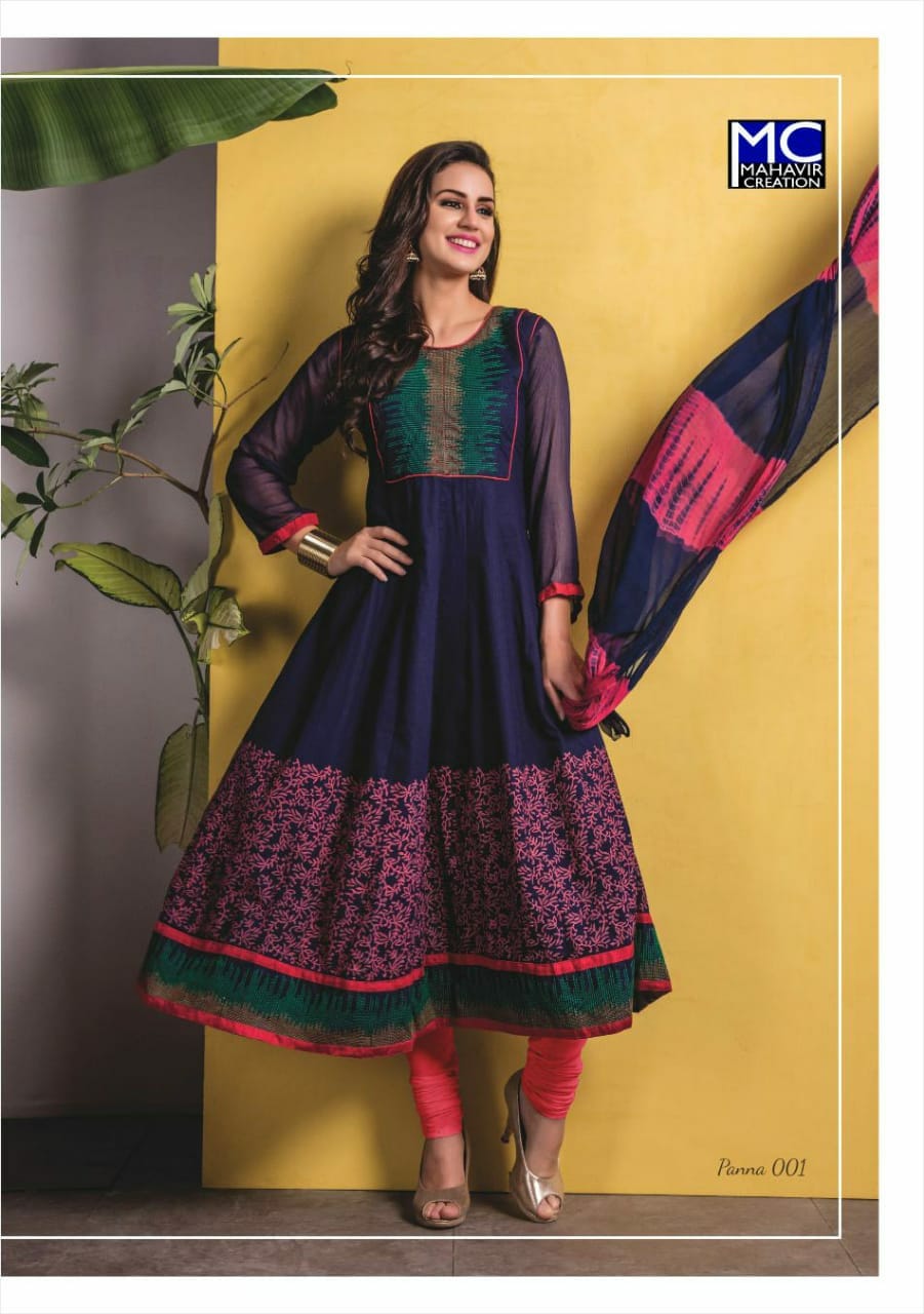 Panna Vol-10 By Mahavir Creation 001 To 008 Series Beautiful Colorful Stylish Fancy Casual Wear & Ethnic Wear & Ready To Wear Heavy Rayon Printed Kurtis At Wholesale Price