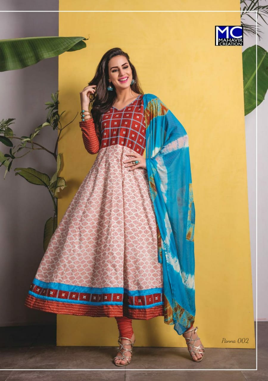 Panna Vol-10 By Mahavir Creation 001 To 008 Series Beautiful Colorful Stylish Fancy Casual Wear & Ethnic Wear & Ready To Wear Heavy Rayon Printed Kurtis At Wholesale Price