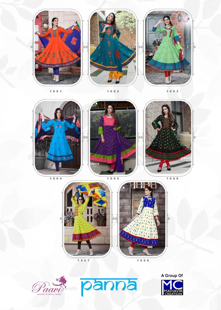 Panna Vol-13 By Mahavir Creation 1001 To 1008 Series Indian Traditional Wear Collection Beautiful Stylish Fancy Colorful Party Wear & Occasional Wear Cotton Printed Dresses At Wholesale Price