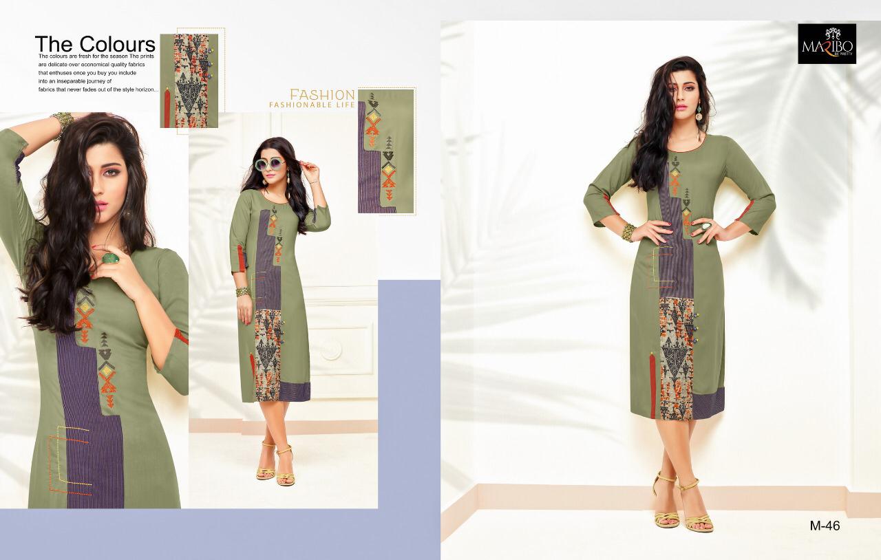 Panorama By Maribo M-45 To M-50 Series Designer Colorful Stylish Fancy Beautiful Party Wear & Ethnic Wear Rayon Printed Kurtis At Wholesale Price