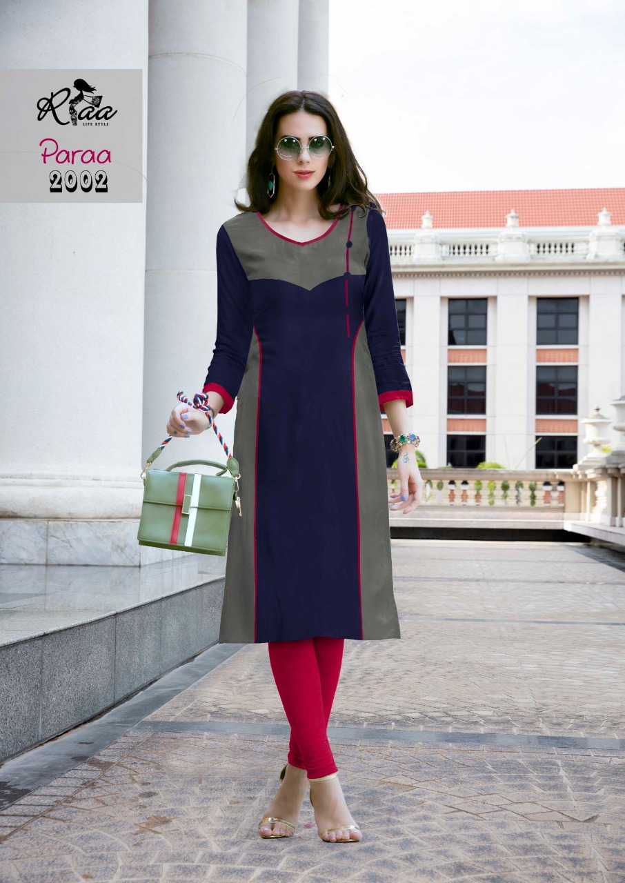 Paraa By Ria Lifestyle 2001 To 2008 Series Beautiful Stylish Fancy Colorful Casual Wear & Ethnic Wear & Ready To Wear Heavy Rayon Kurtis At Wholesale Price
