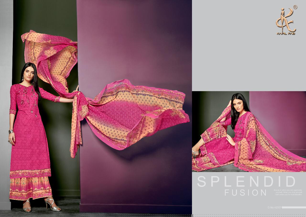 Pari Vol-3 By Kapil Fab 42001 To 42008 Series Beautiful Suits Stylish Fancy Colorful Casual Wear & Ethnic Wear Collection Pure Cotton Cambric Print With Embroidery Dresses At Wholesale Price