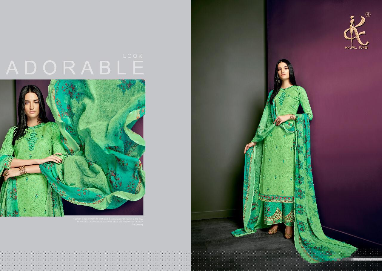 Pari Vol-3 By Kapil Fab 42001 To 42008 Series Beautiful Suits Stylish Fancy Colorful Casual Wear & Ethnic Wear Collection Pure Cotton Cambric Print With Embroidery Dresses At Wholesale Price