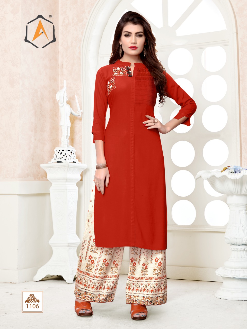 Paridhan By Apple Kurtis 1104 To 1106 Series Stylish Fancy Beautiful Colorful Casual Wear & Ethnic Wear Heavy Rayon Slub Kurtis At Wholesale Price