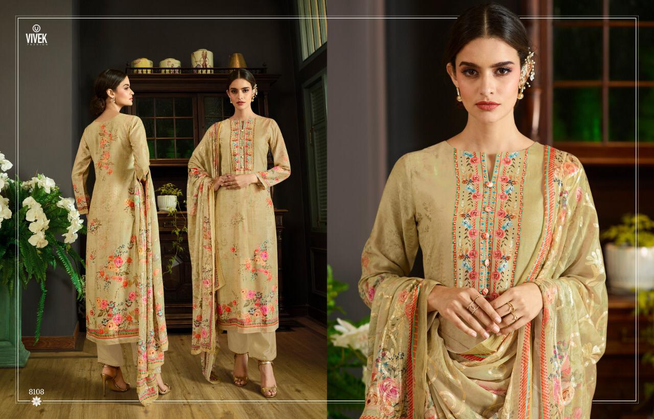 Parina Vol-2 By Vivek Fashion 31 To 38 Series Suits Collection Beautiful Stylish Fancy Colorful Casual Wear & Ethnic Wear Pure Cotton Silk Digital Printed With Embroidery Work Dresses At Wholesale Price