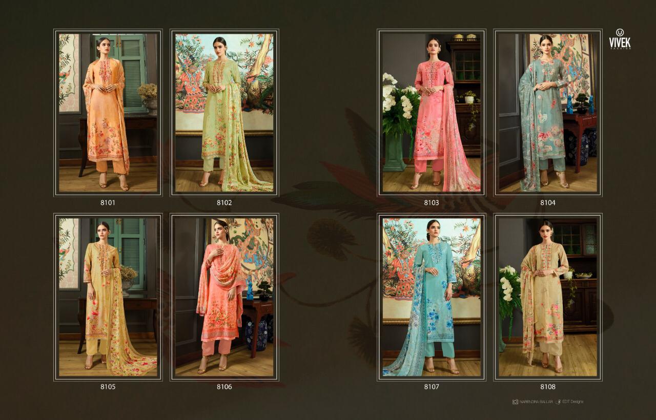 Parina Vol-2 By Vivek Fashion 31 To 38 Series Suits Collection Beautiful Stylish Fancy Colorful Casual Wear & Ethnic Wear Pure Cotton Silk Digital Printed With Embroidery Work Dresses At Wholesale Price