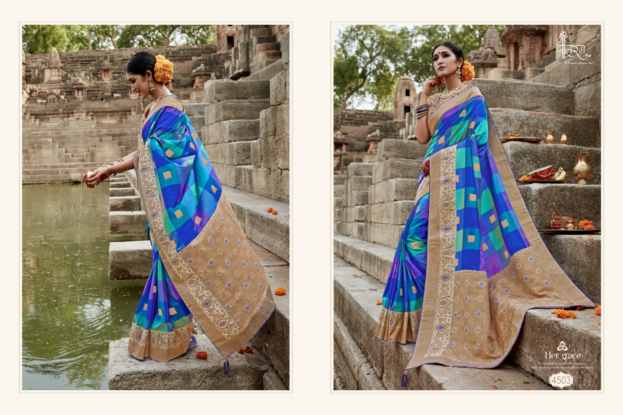 Parinay Bandhan By Shree Mataram 4501 To 4509 Series Indian Traditional Wear Collection Beautiful Stylish Fancy Colorful Party Wear & Occasional Wear Silk Jacquard Work Sarees At Wholesale Price