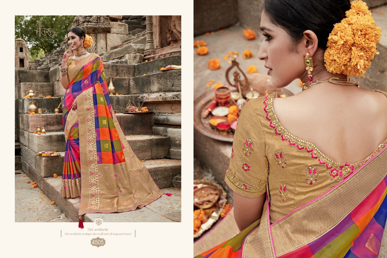 Parinay Bandhan By Shree Mataram 4501 To 4509 Series Indian Traditional Wear Collection Beautiful Stylish Fancy Colorful Party Wear & Occasional Wear Silk Jacquard Work Sarees At Wholesale Price