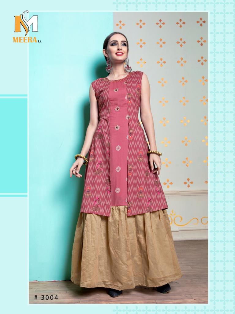Paris Vol-1 By Meerali 3001 To 3005 Series Stylish Fancy Beautiful Colorful Casual Wear & Ethnic Wear Thai Silk/modal Chanderi Digital Printed Kurtis At Wholesale Price