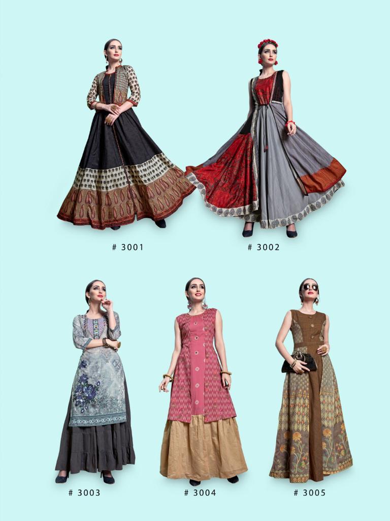 Paris Vol-1 By Meerali 3001 To 3005 Series Stylish Fancy Beautiful Colorful Casual Wear & Ethnic Wear Thai Silk/modal Chanderi Digital Printed Kurtis At Wholesale Price