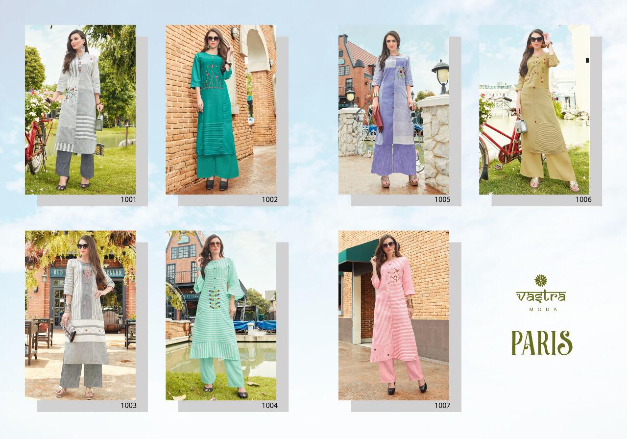 Paris Vol-1 By Vastra Moda 1001 To 1007 Series Beautiful Designer Colorful Stylish Fancy Casual Wear & Ethnic Wear & Ready To Wear Cotton/rayon Kurtis At Wholesale Price
