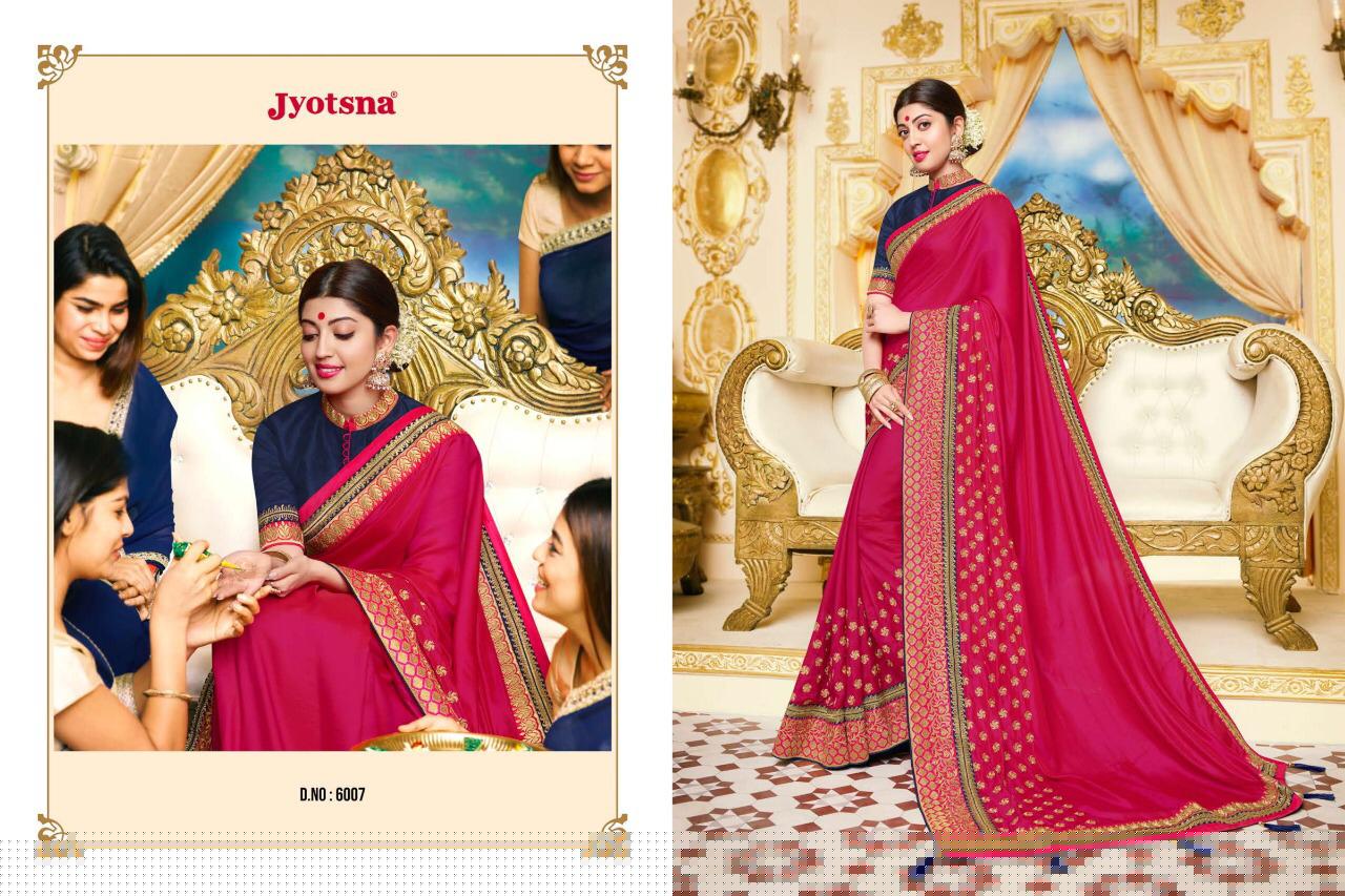 Parnitha By Jyotsana 6001 To 6016 Series Indian Traditional Wear Collection Beautiful Stylish Fancy Colorful Party Wear & Occasional Wear Fancy Sarees At Wholesale Price