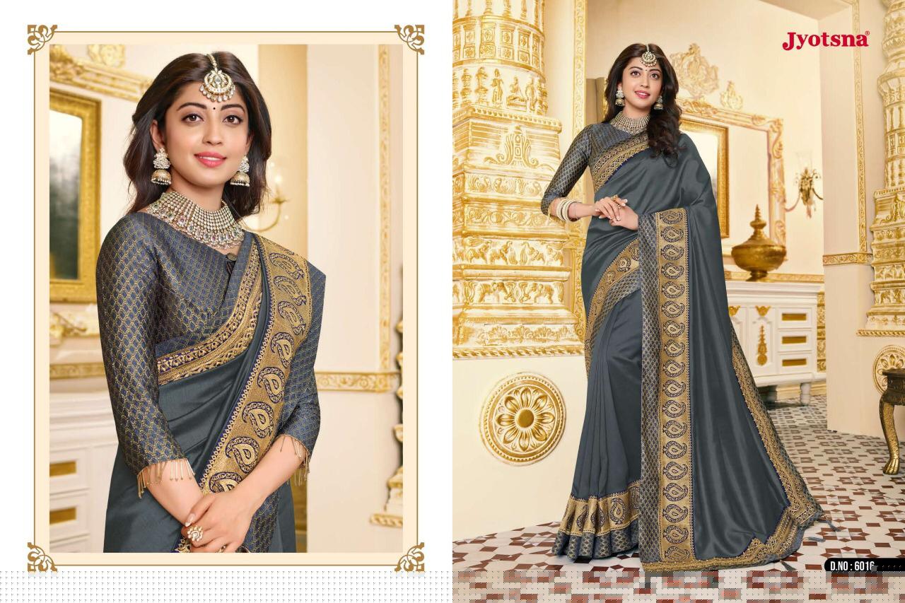 Parnitha By Jyotsana 6001 To 6016 Series Indian Traditional Wear Collection Beautiful Stylish Fancy Colorful Party Wear & Occasional Wear Fancy Sarees At Wholesale Price