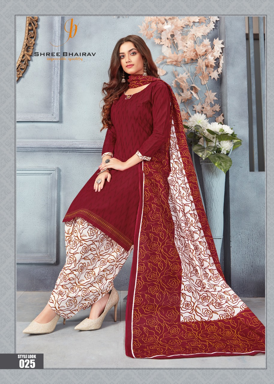 Patiala Babes Vol-5 By Shree Bhairav 021 To 032 Series Designer Patiyala Suits Collection Beautiful Stylish Fancy Colorful Party Wear & Occasional Wear Cotton Printed Dresses At Wholesale Price