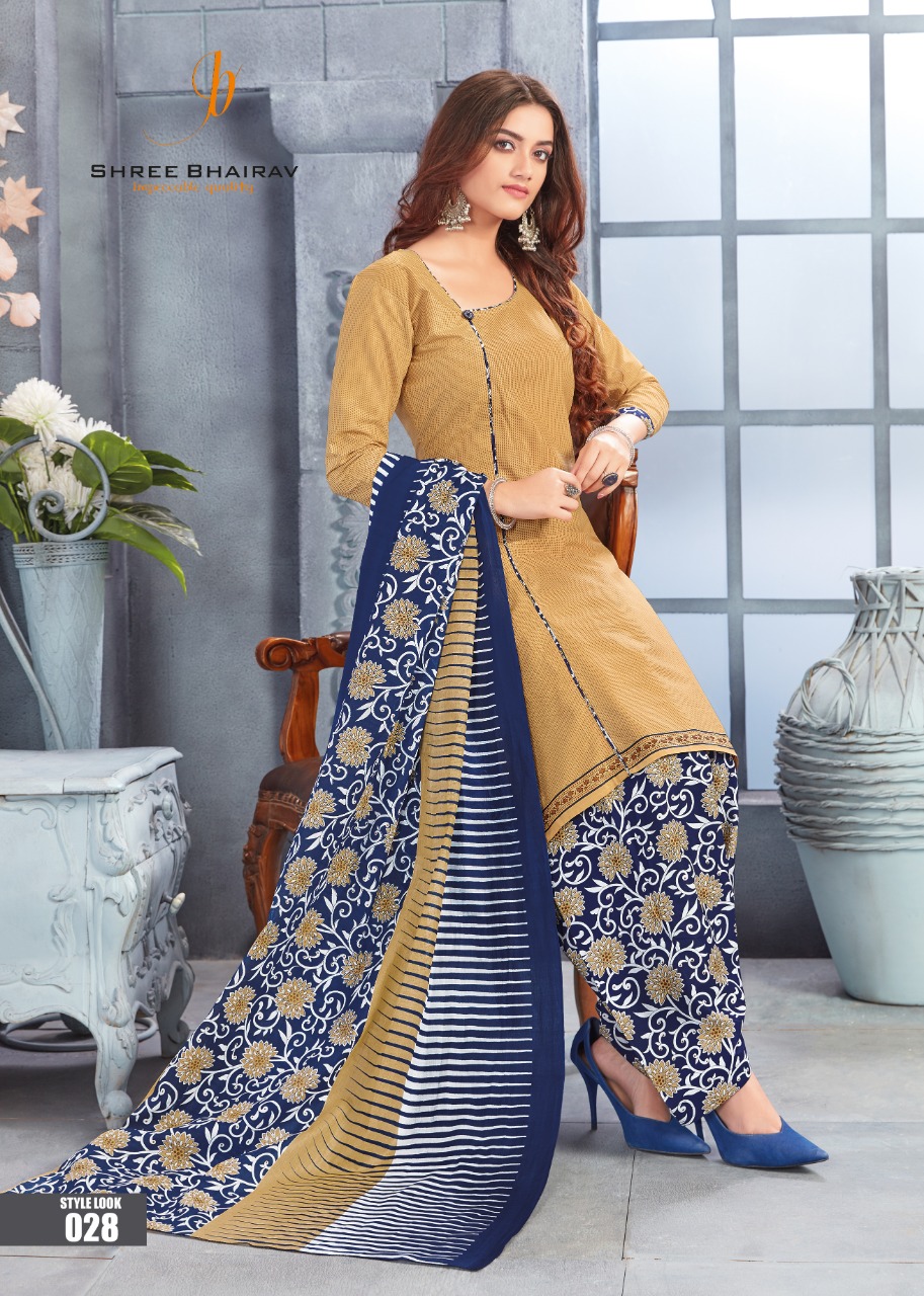 Patiala Babes Vol-5 By Shree Bhairav 021 To 032 Series Designer Patiyala Suits Collection Beautiful Stylish Fancy Colorful Party Wear & Occasional Wear Cotton Printed Dresses At Wholesale Price