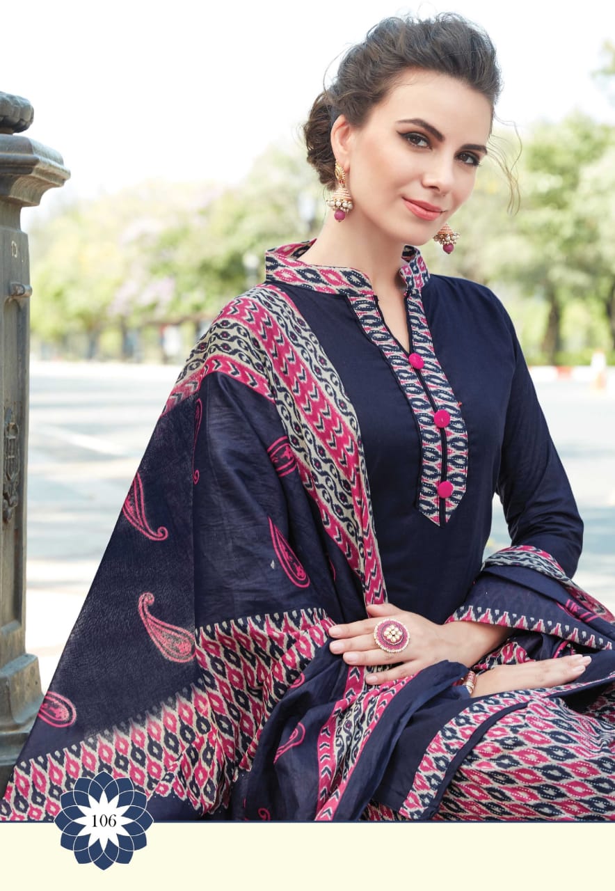 Patiala House By Kavya 101 To 112 Series Beautiful Suits Stylish Colorful Fancy Casual Wear & Ethnic Wear Pure Cotton Print Dresses At Wholesale Price
