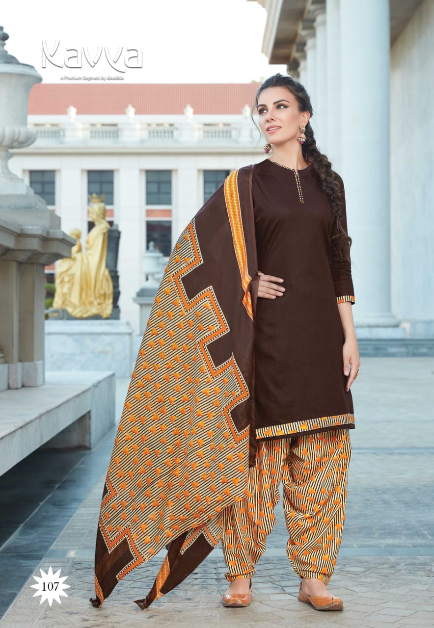 Patiala House By Kavya 101 To 112 Series Beautiful Suits Stylish Colorful Fancy Casual Wear & Ethnic Wear Pure Cotton Print Dresses At Wholesale Price