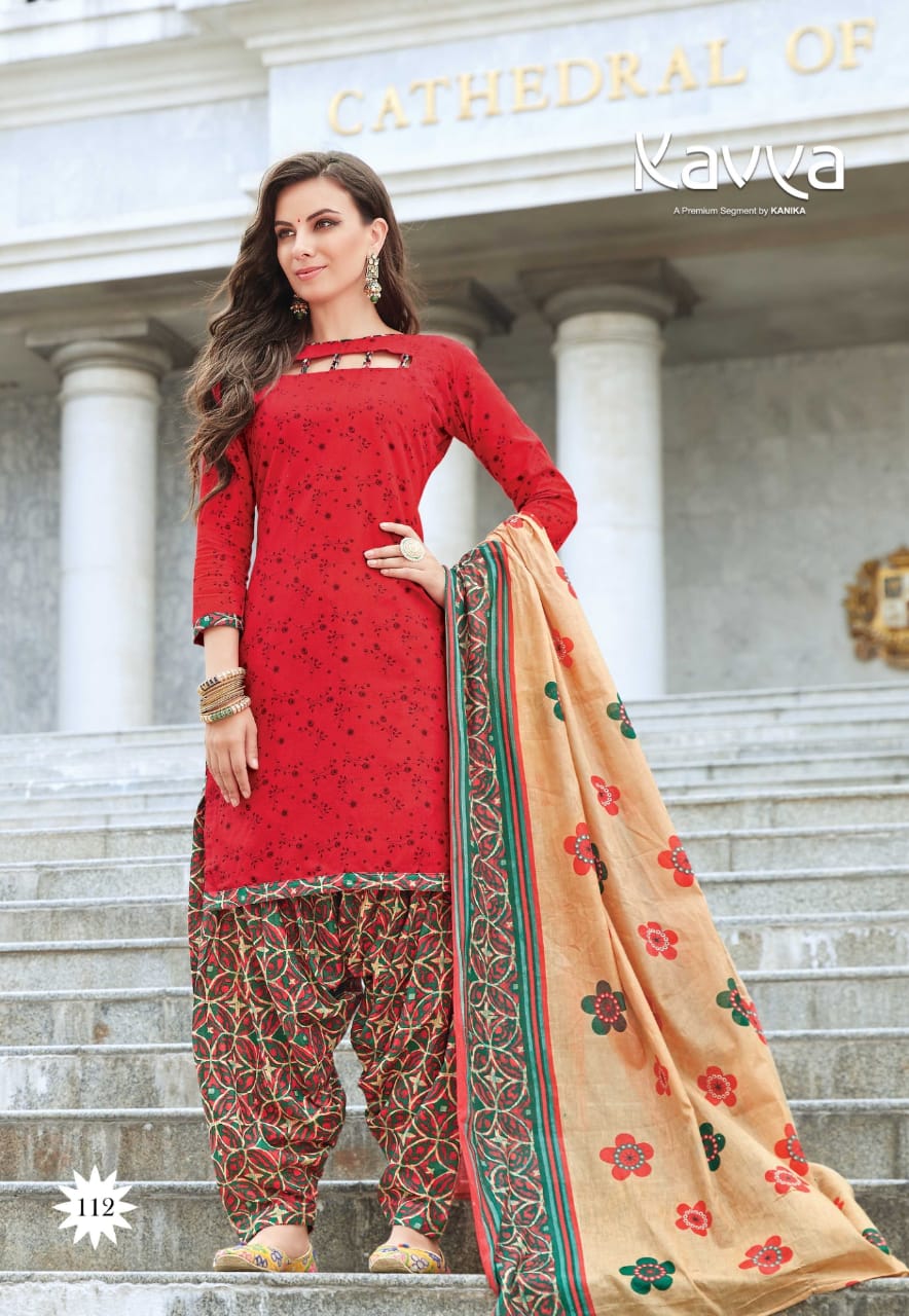 Patiala House By Kavya 101 To 112 Series Beautiful Suits Stylish Colorful Fancy Casual Wear & Ethnic Wear Pure Cotton Print Dresses At Wholesale Price