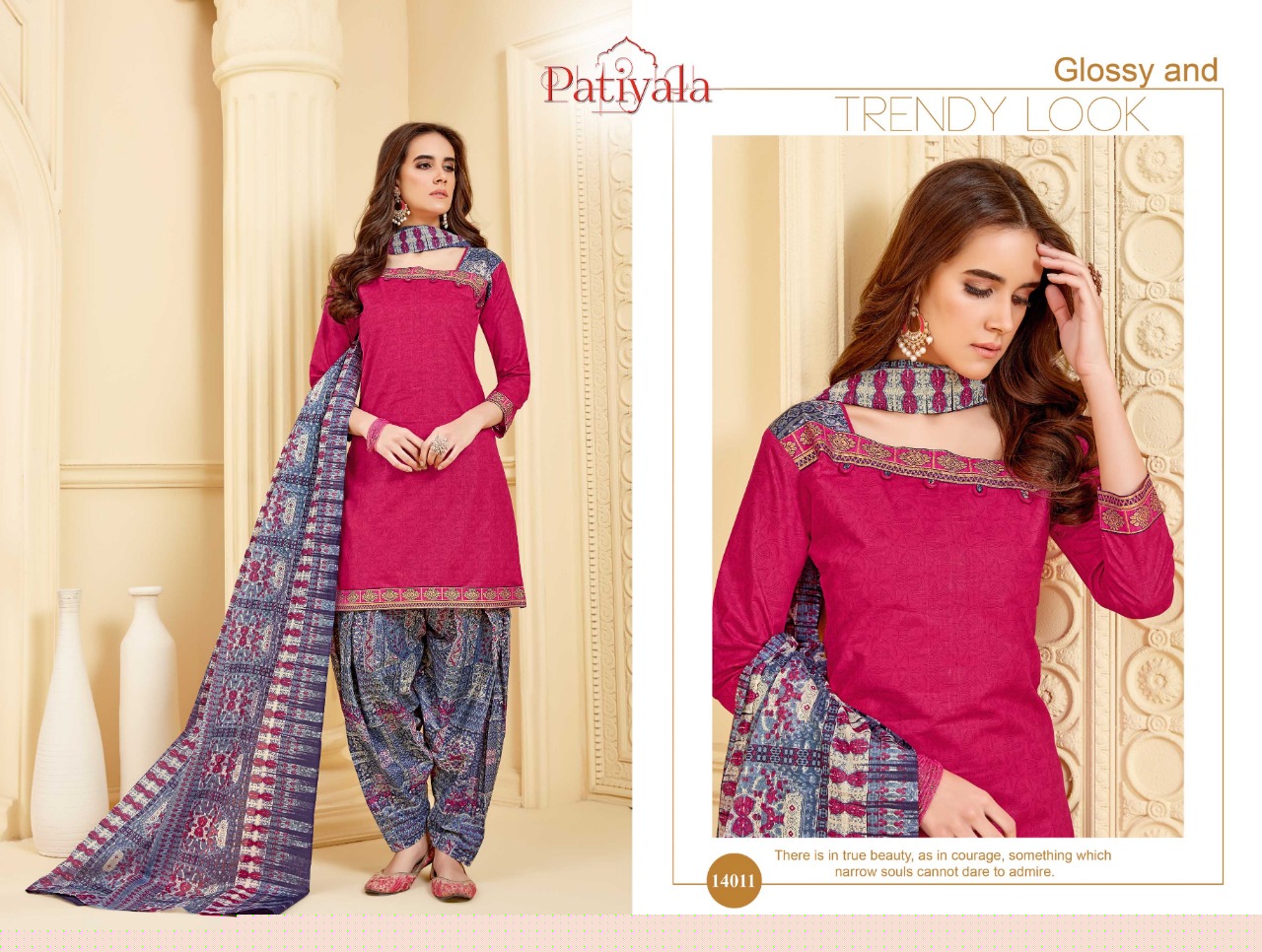 Patiyala Vol-14 By Ganesha 14004 To 14015 Series Indian Traditional Wear Collection Beautiful Stylish Fancy Colorful Party Wear & Occasional Wear Cotton Printed Dress At Wholesale Price