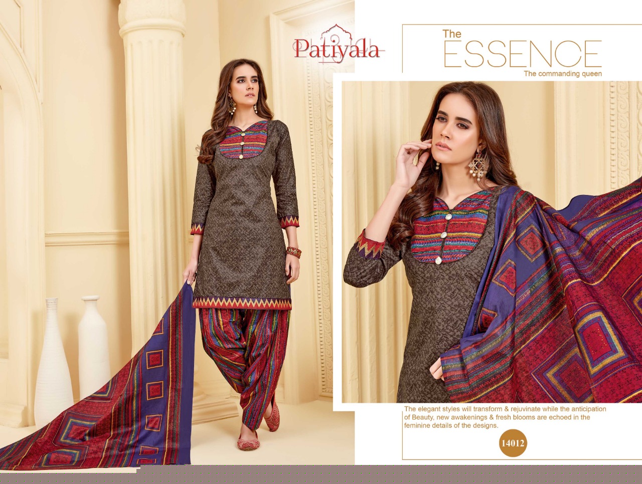 Patiyala Vol-14 By Ganesha 14004 To 14015 Series Indian Traditional Wear Collection Beautiful Stylish Fancy Colorful Party Wear & Occasional Wear Cotton Printed Dress At Wholesale Price