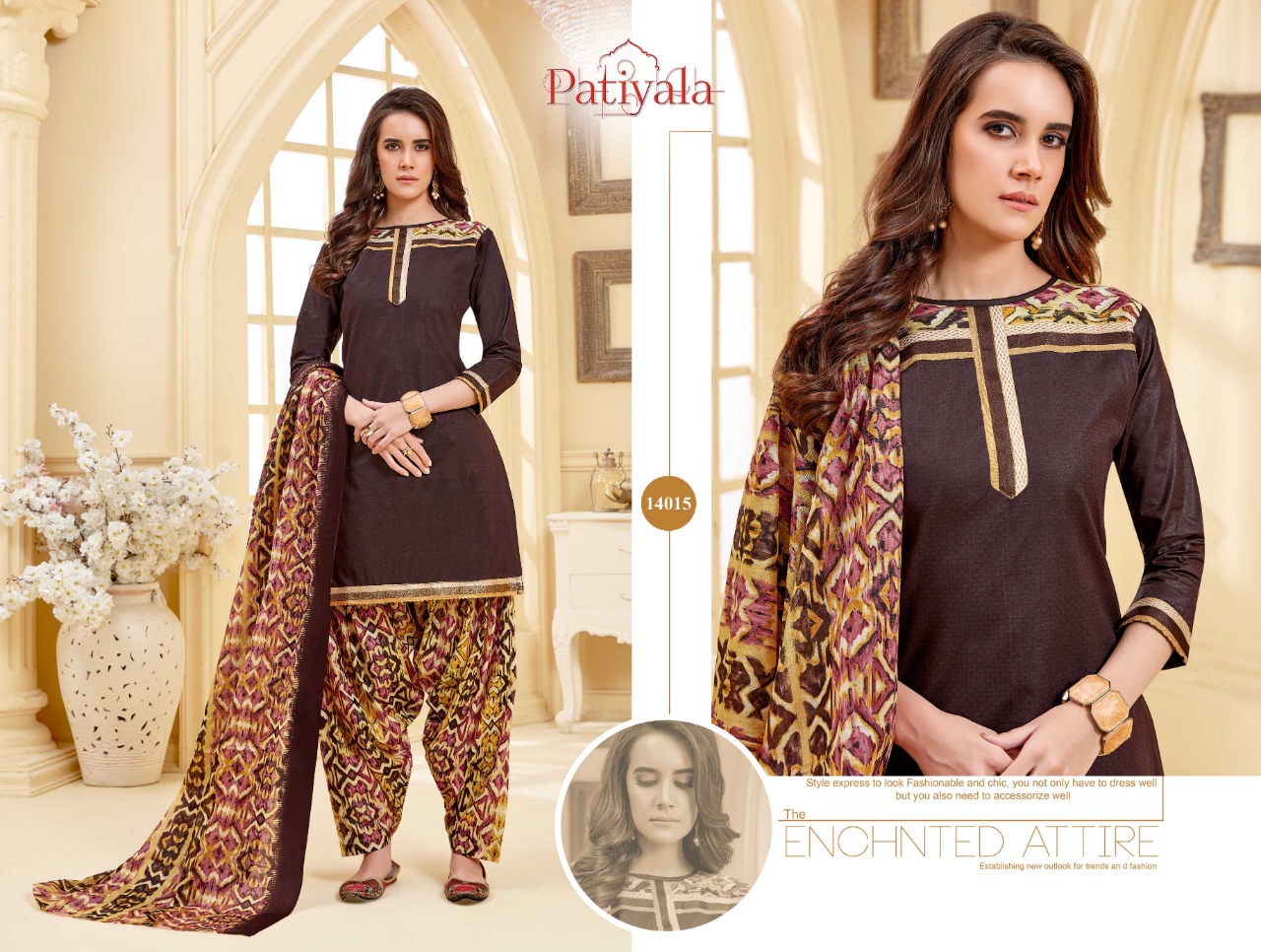 Patiyala Vol-14 By Ganesha 14004 To 14015 Series Indian Traditional Wear Collection Beautiful Stylish Fancy Colorful Party Wear & Occasional Wear Cotton Printed Dress At Wholesale Price