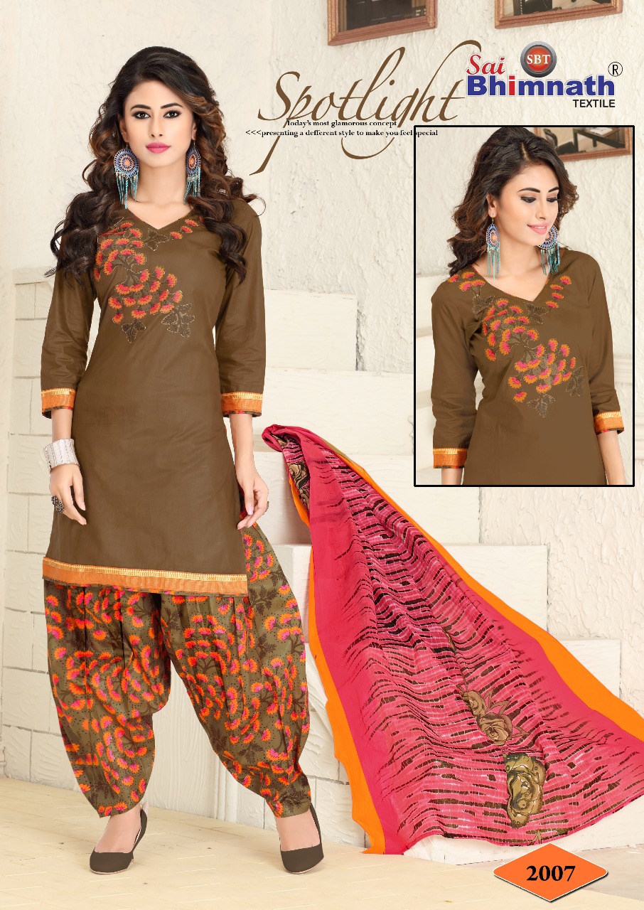 Patiyala Vol-2 By Sai Bhimnath Textiles 2001 To 2012 Series Beautiful Patiyala Suits Stylish Fancy Colorful Casual Wear & Ethnic Wear Cotton Printed Dresses At Wholesale Price
